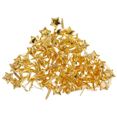 DOITOOL 100pcs Mini Rivets Decorative Brads for DIY Metal Nails for Hats Chic Dressmaking Rivets Fashionable Brads