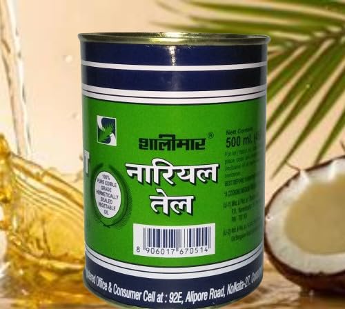 Image of SHALIMARS Pure Coconut Oil Tin 500Ml (Pack Of 2)