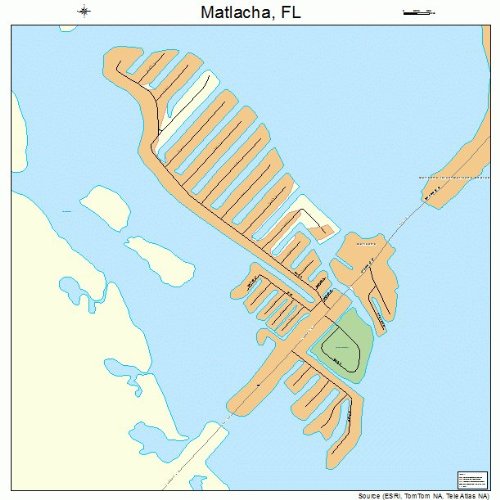 Large Street Road Map Of Matlacha Florida FL Printed Poster Size 510ZVNYEEYL 