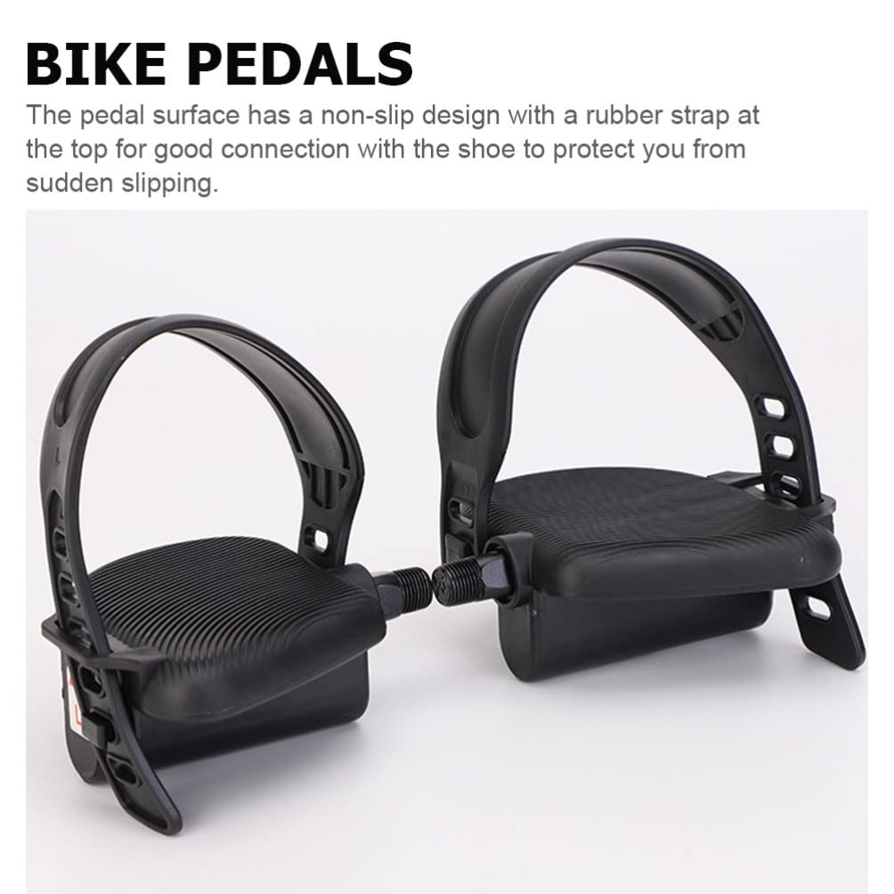 VANZACK rutschfeste Fahrradpedale aus Gummi und Stahl Einfach zu Montieren und Demontieren für Outdoor Fitnessgeräte und Heimtrainer Zubehör