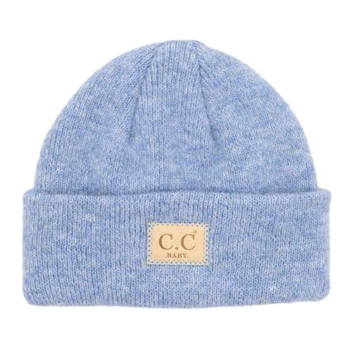 C.C Babies' Winter Knit Plain Cuff Skull Cap Beanie Hat