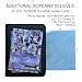 Rayvol Jumbo Card Binder Size XL, Fits 80 XL Jumbo Cards -Includes 80 Sized XL Penny Sleeves, Ringless Jumbo Card Binder for Oversized Cards 5.7 * 7.9 Inch
