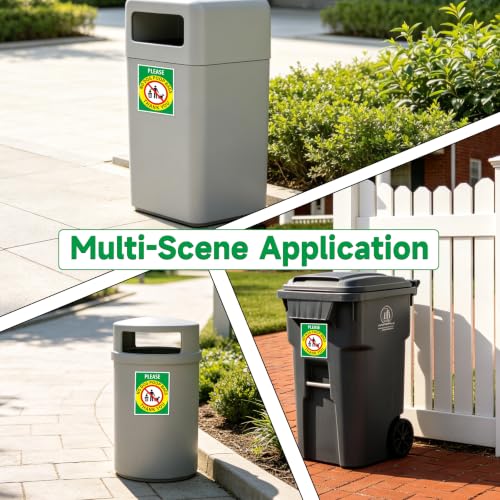 Image of 2PCS Please Do Not Dispose Poop Bags in This Trash Bin Stickers