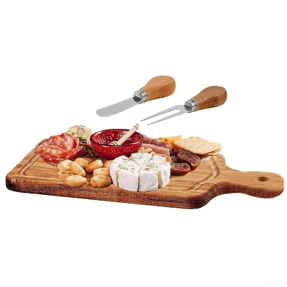 Tabla Queso para madera Acacia con Utensilios Anti-Derrape Tabla