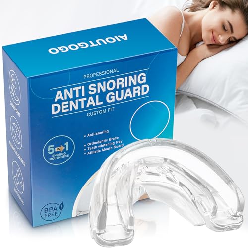 Snoring Aids for Men and Women Anti Snoring Mouthpiece Devices Effective Stop Snore-Ready to Use Snore Stopper-Soft and Comfortable Reduce Sleep Apnea Snoring,Bring Quiet Night-Transparent