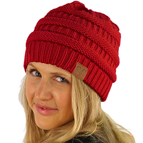 Image of Hatsandscarf CC Exclusives Solid Color Beanie Tail Hat for Adult (MB-20A)