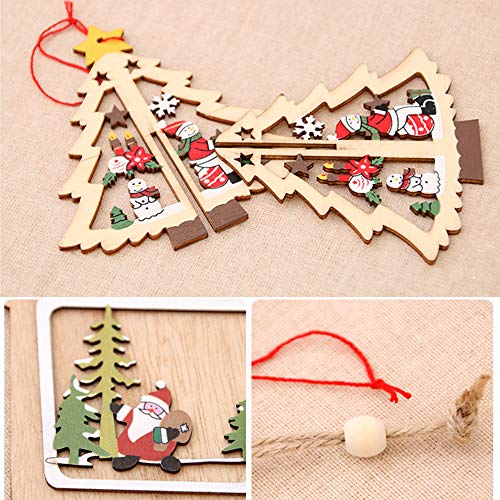 8 ciondoli decorativi per albero di Natale, Babbo