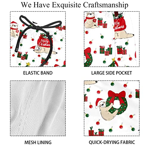 Maillots de bain pour hommes à séchage rapide avec motif animaux de Noël - 4