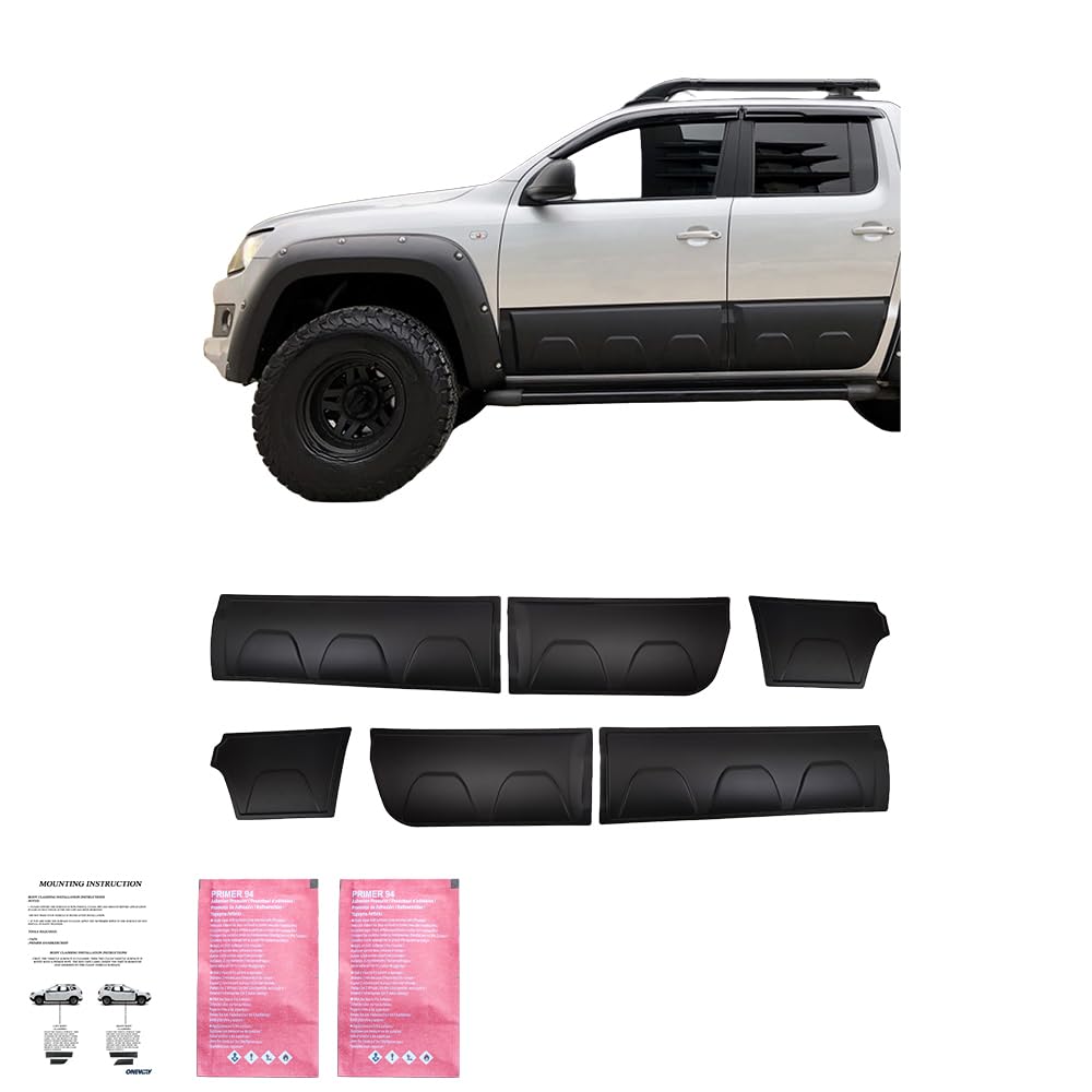 ONEWAY AUTO ACCESSORIES Osłona karoserii, ochrona drzwi, kompatybilna z VW Amarok Mk1 Mk1 Facelift 2010 do 2022, 6-częściowy