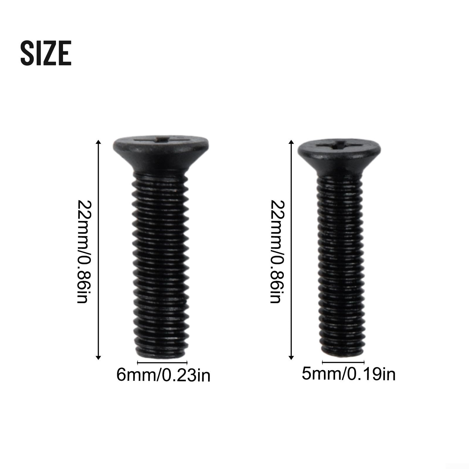 10pcs Drill Chuck Shank Adapter Screw, Fixing Screw, Left Hand Thread M5/M6 22mm for Drill Chuck Shank Adapter, M5 20mm M6 22mm Left Hand Thread for 1/2inch UNF 3/8inch UNF