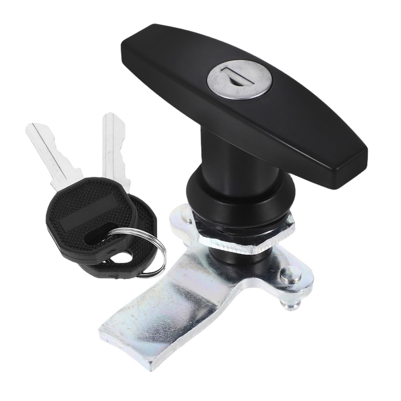 HOMSFOU T Handle Cabinet Locks with Keys for Rv Truck Storage Drawer and Garage Door Latch Cylinder Lock Body Durable Zinc Alloy 3.07X2.56X1.06In