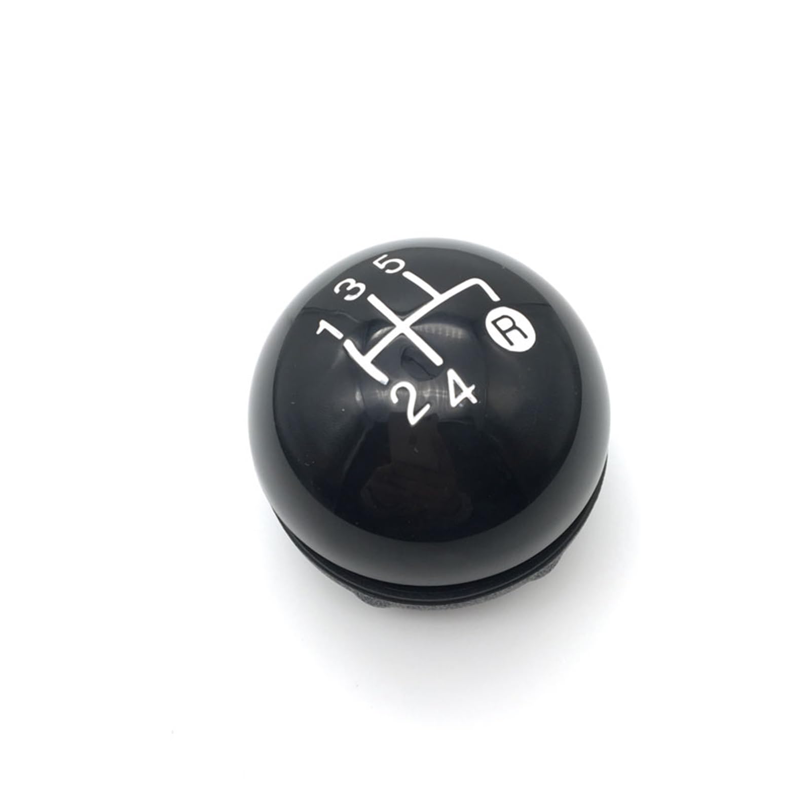 JSYALMSLW for Fiat 500 Sporty Gear Knob Black/Silver