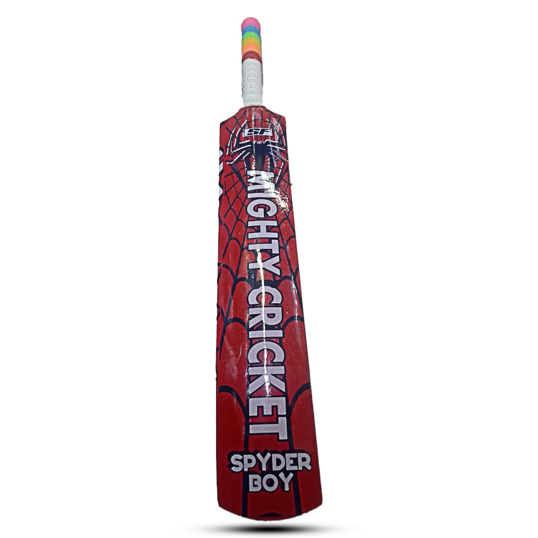 "Red Spiderman Cricket Bat for Kids – Tennis Cricket Bat with Cover, Perfect for KIds Cricket Fans!" Wooden Cricket Bat Collectiion for kids