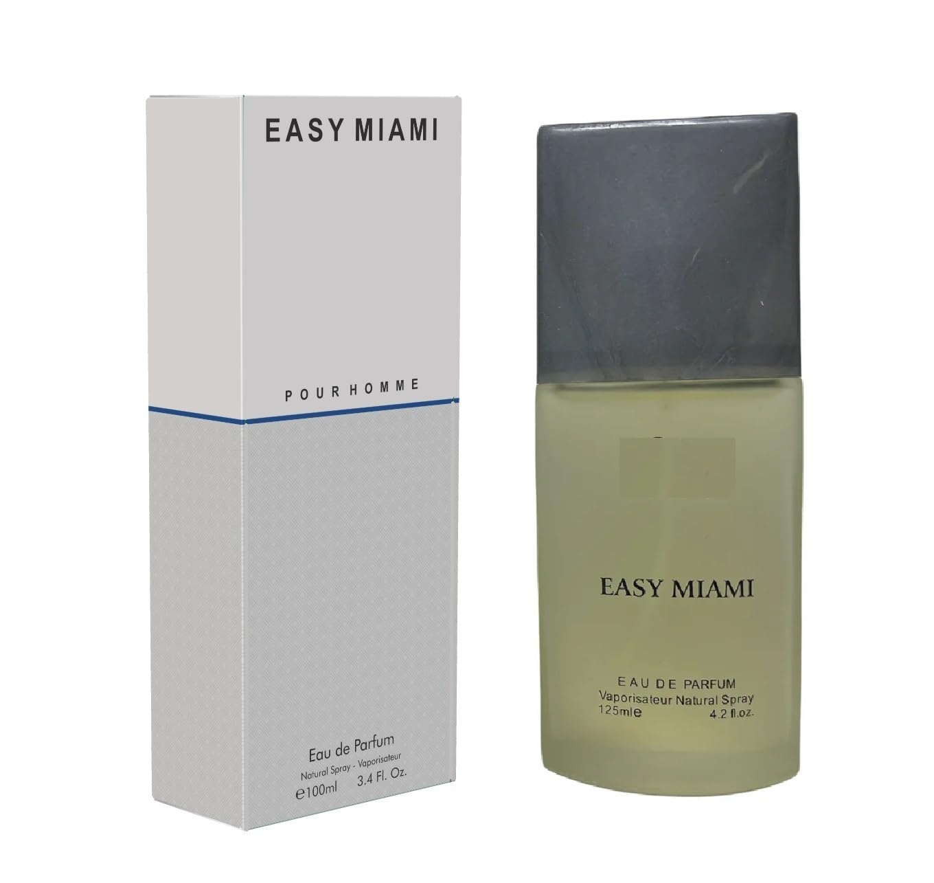 CEROD Easy Miami, Fragrance for Men - Cologne Eau de Perfum Natural Spray - Fresh Woody Scents - Spicy Notes - for All Day Use - a Classic Bottle, 3.4 Fluid Ounce/100Ml
