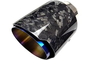 Akrapovic Exhaust Pipe Muffler Tips with Blue Burnt Finish and Forged Carbon Fiber