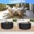 Funshot Outdoor Furniture Cover, Heavy Duty Round Outdoor Table Cover, Patio Furniture Covers Waterproof, 62"Dia x 28"H, Black