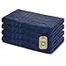 Produktbild Lavea® 4er Set Handtuch 50x100 cm  Saugstarke und Weiche Handtücher aus 100% Baumwolle, Frottierserie Elena  Waschbar und Strapazierfähig - Navy