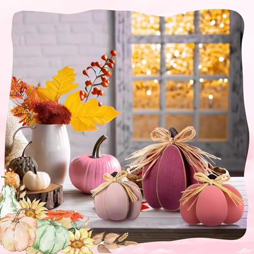 Thanksgiving Pumpkin Ornament for Tabletop Window Sill Decoration Autumn Tiered Tray...