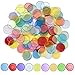 Dokpav 100 Pièces Compteurs en Plastique Transparents, Bingo Chips Coloré Marqueurs en Plastique Jetons de Bingo Jetons de Jeux pour des Maths ou des Jeux