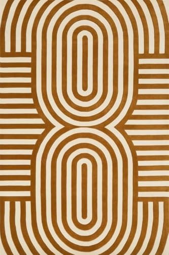 Image of Hand-Tufted Woolen Large Carpets for Living Room 10x14 feet Golden Brown Color Modern Anti-Skid Area Rug High Pile Thick Carpet & Rugs for Hall & Bedroom