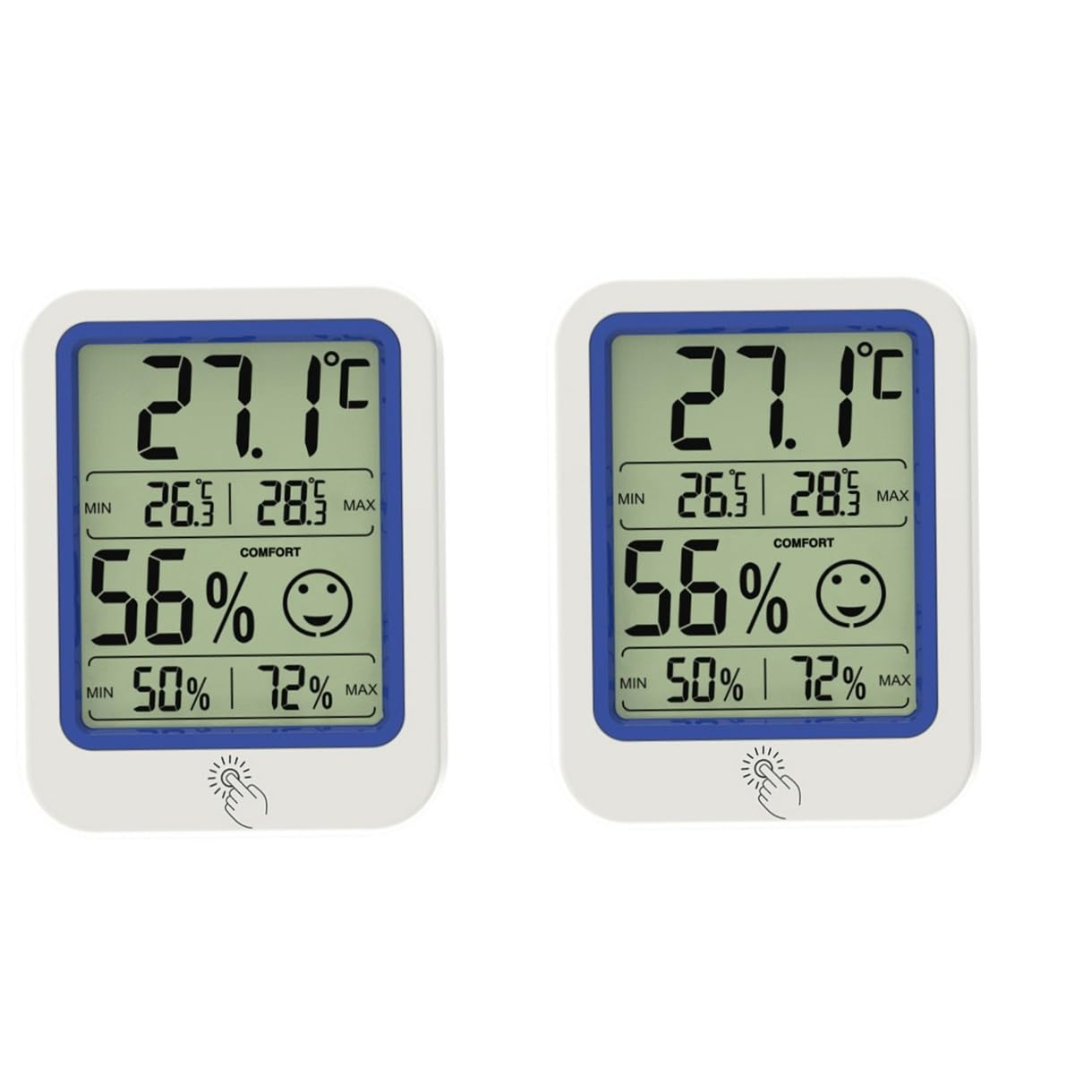HEMOTON 2 Pezzi Igrometro a Temperatura Termometri Digitali Miniigrotermografo Igroscopio Digitale Misuratore Di Temperatura Termometro Igrometro Digitale Plastica