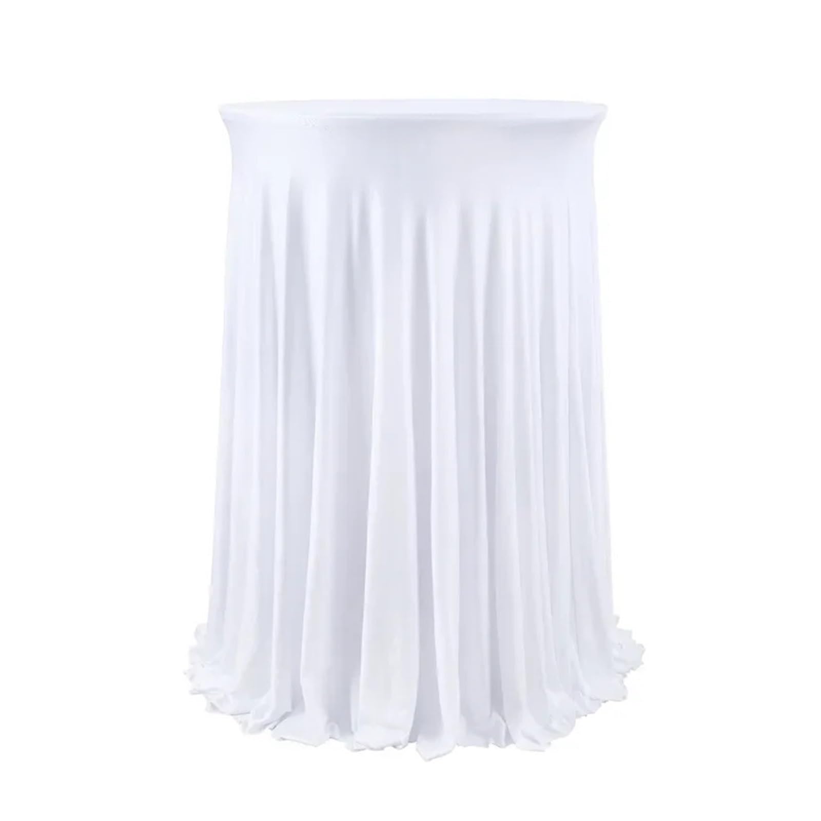 XUCZHAI 2Pcs Spandex Cocktail Tablecloths with Skirt Table Cover Stretch Tablecloth for Bar Wedding Party Banquet For Banquets, Wedding, Parties(White,80x110cm)