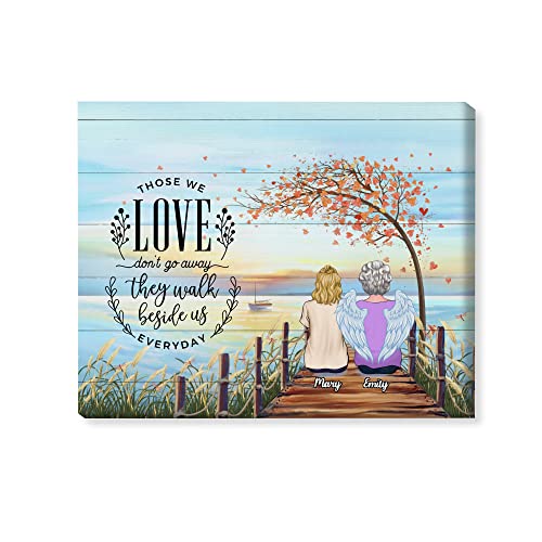 GOSSBY-Personalized-Custom-Canvas-Mother-And-Daughter-Those-We-Love-Dont-Go-Away-They-Walk-Beside-Us-Everyday-Personalized-Pictures-to-Canvas-for-Wall-Custom-Canvas-Prints-with-Your-Photos-for-Fam GOSSBY Personalized Custom Canvas Mother And Daughter Those We Love Dont Go Away They Walk Beside Us Everyday Personalized Pictures to Canvas for Wall Custom Canvas Prints with Your Photos for Fam