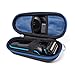 Nincha Electric Razor Case for Braun Series 3, 5, 7, 9 Shavers, Hard Shell EVA Travel Case with Charger Storage, Shaver Protective Carrying Case with Carabiner Black&Blue