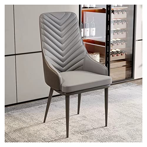 MIIKHI Cómodas sillas de comedor de mediados de siglo, sillas tapizadas para el hogar, sillas suaves sin brazos con respaldo para espacios pequeños, silla de comedor simple y elegante para cocina,