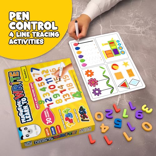 Image of Play Panda Learn to Write Numbers Magnetic Learning Board Game for Kids