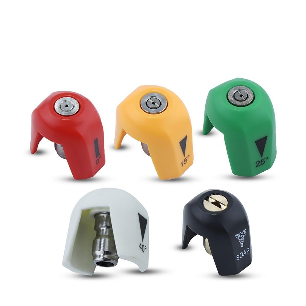 Ugelli a spruzzo a sgancio rapido Adatti for Il Set di ugelli for idropulitrice SPX Serie 3000 (0 Gradi, 15 Gradi, 25 Gradi, 40 Gradi, Sapone)