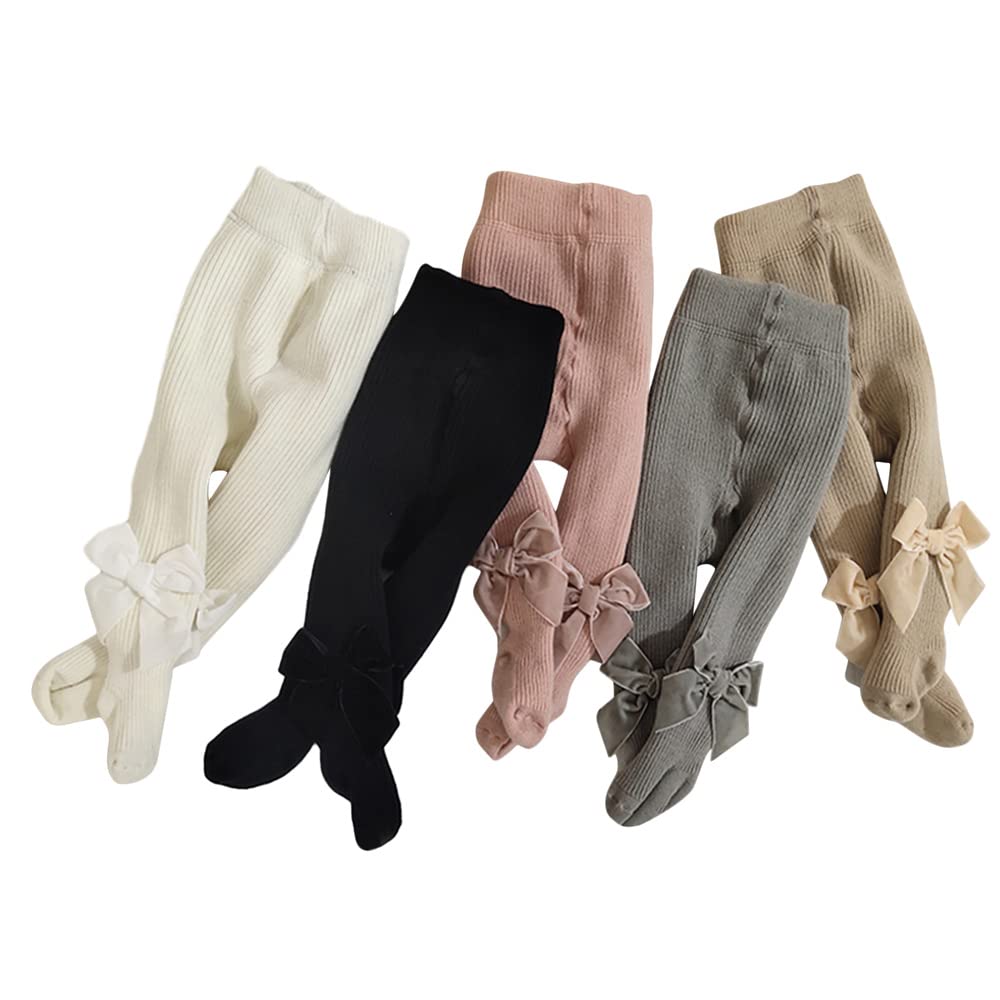 DuAnyozu Toddler Baby Girl Fleece Tights Warm Stockings Thick Thermal Footed Leggings Pants Cute Winter Clothes