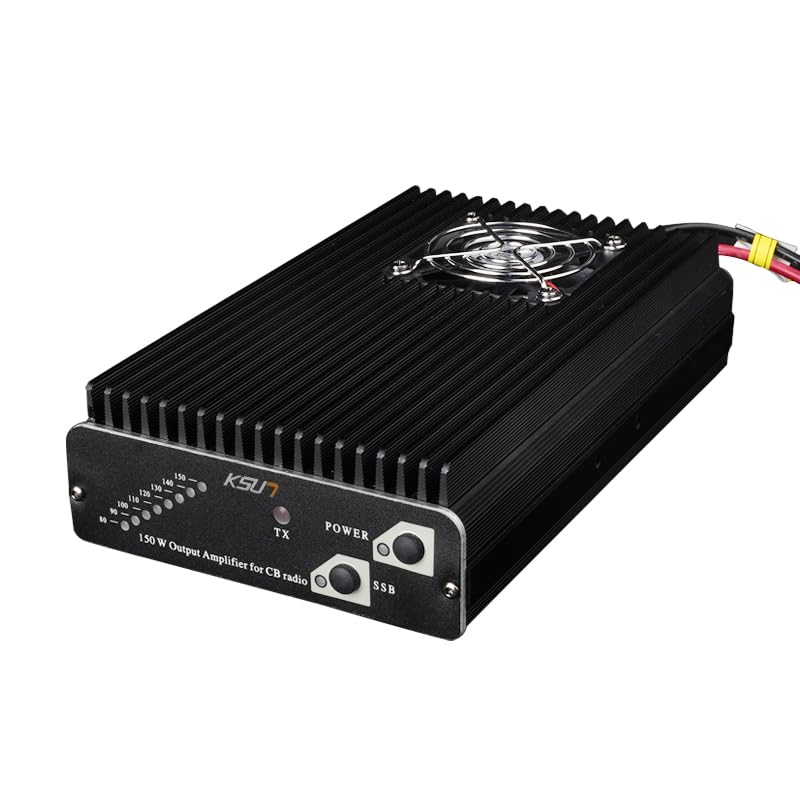 KSUN Output Power for CB Radio, Black, with SSB Mode and TX Indicator CB-P150 (1 Pack, Black)