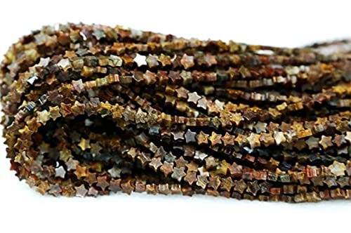 Pietersite marron or 4mm perles étoile naturelle pour création bijoux