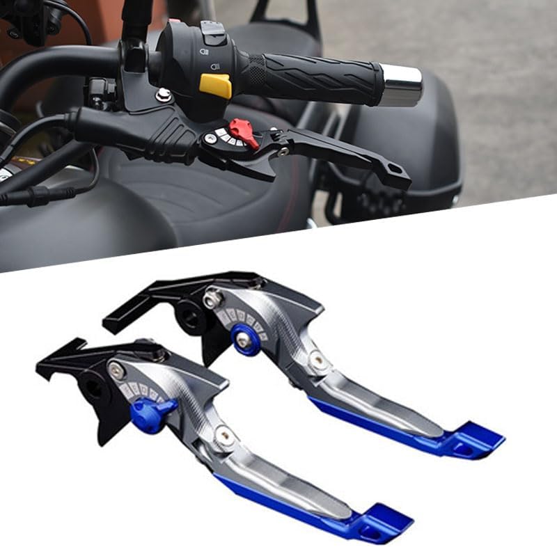 Miniatura 7 de Brake Clutch Levers for Y-amaha XTZ125 2014-2018 CNC Aluminum Adjustable Foldable Extending Shark Brake Clutch Levers