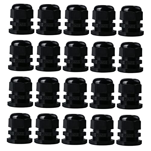 DIYEAH 20piezas Conector De Cable Prensaestopas De Nailon Para Cajas De Resonancia Conexiones Roscadas Fácil De Usar Sin Alicates