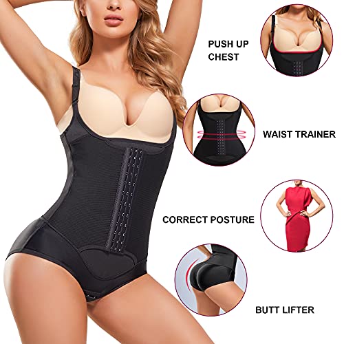 REYEOGO Waist Trainer for Women Shapewear Bodysuits Firm Body Shaper Butt Tummy Control Faja Colombiana Open Bust Corset4
