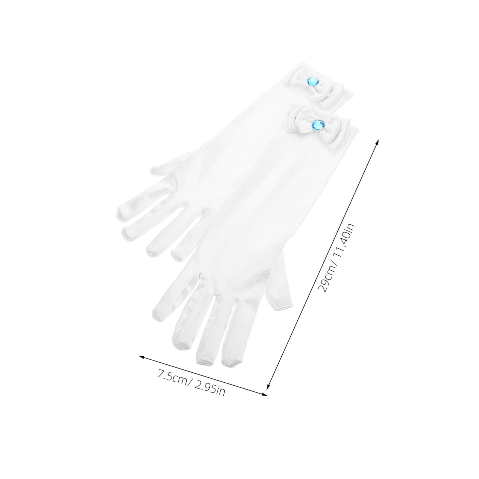 Didiseaon Pageant Princess Dress Gloves Bow Gloves for Girls Formal Wedding Cosplay Kids Stage Performance