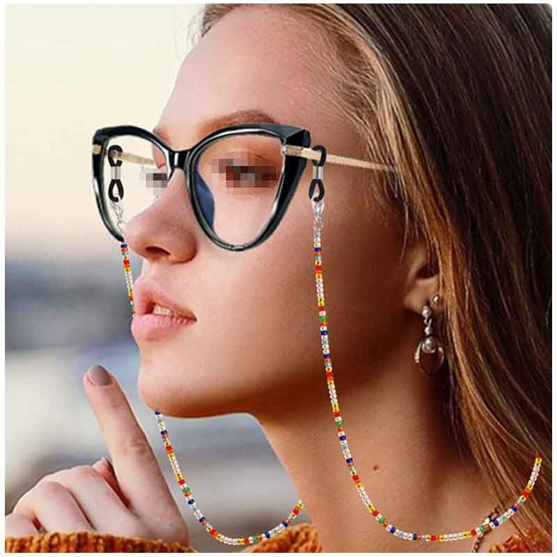Chaîne pour lunettes de presbytie avec attache silicone antidérapante - 2