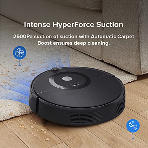 Image of roborock E5 Mop Robot Vacuum and Mop, Self-Charging Robotic Vacuum Cleaner, 2500Pa Strong Suction, Wi-Fi Connected, APP Control, Works with Alexa, Ideal for Pet Hair, Carpets, Hard Floors (Black)