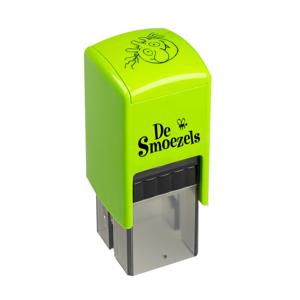 Trodat Smoezel Sello Boy para niños, juego de sellos para lavado de manos lúdico - 1 motivo, lenguaje neutro, autoentintado, dermatológicamente testado, 20 x 20 mm, impresión verde, incluye tarjeta de