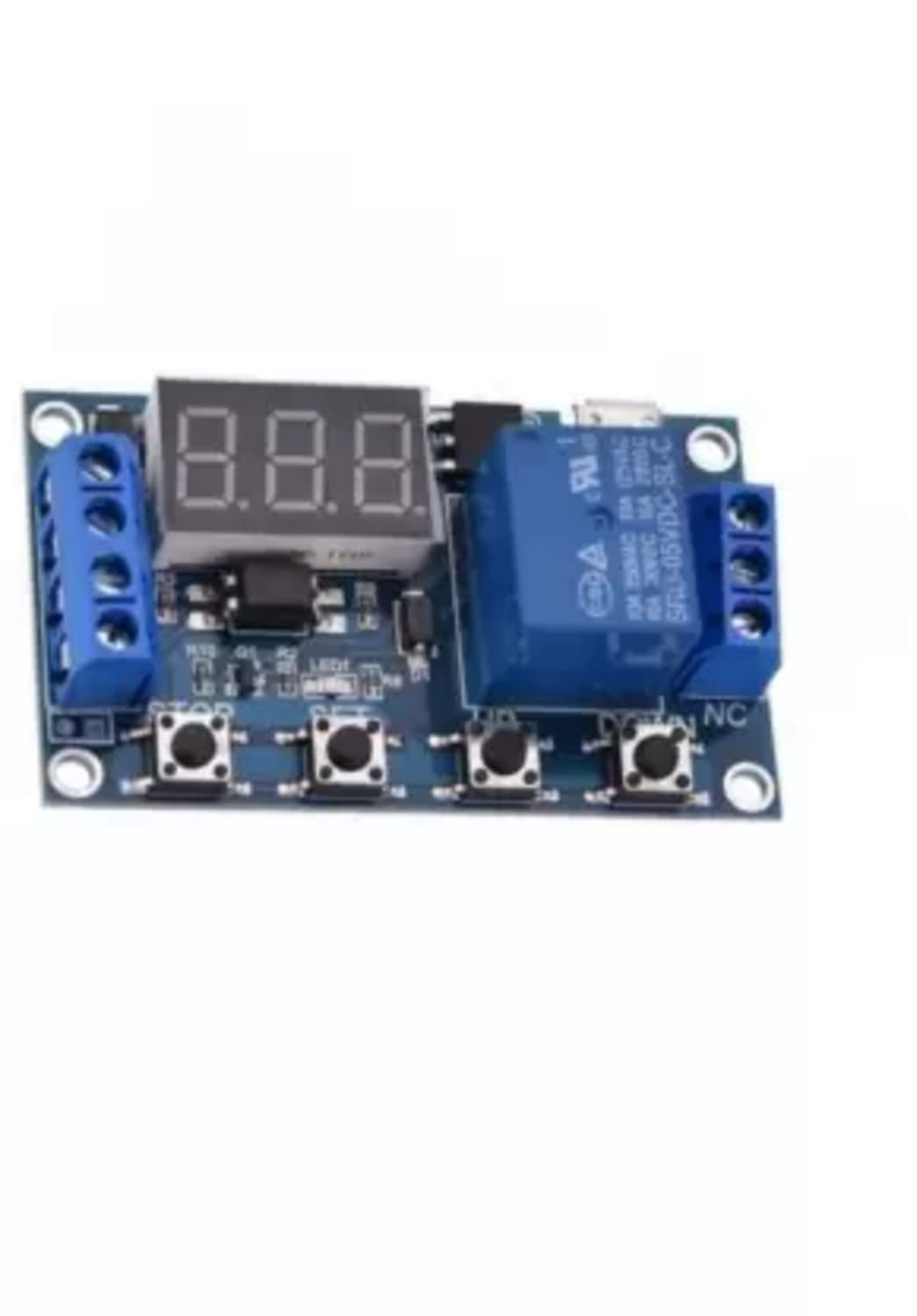 TechSupreme Timer Relay, DC 6-30V 1 Channel Relay Module Switch Trigger Time Delay Circuit Electronic Components
