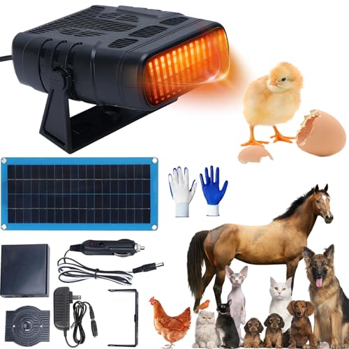 Solar Heater for Greenhouse,2025 New Portable Chicken Coop Heater Solar Powered for Winter,20/30W Solars Powered Heaters with Overheat Protection,for Car Chicken Kitten Puppy Pets (1PC)