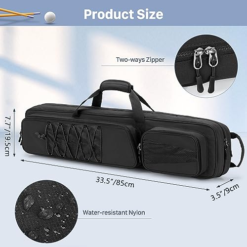Sac de queue de billard anti-choc pour transporter 4 flèches et 5 fûts sans effort
