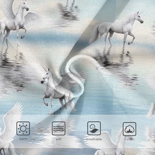 Joisal Durable Toddler Girls Underwear 2t Cotton Little Girl Panties Elegant Unicorns Pegasus White Briefs Underpants3