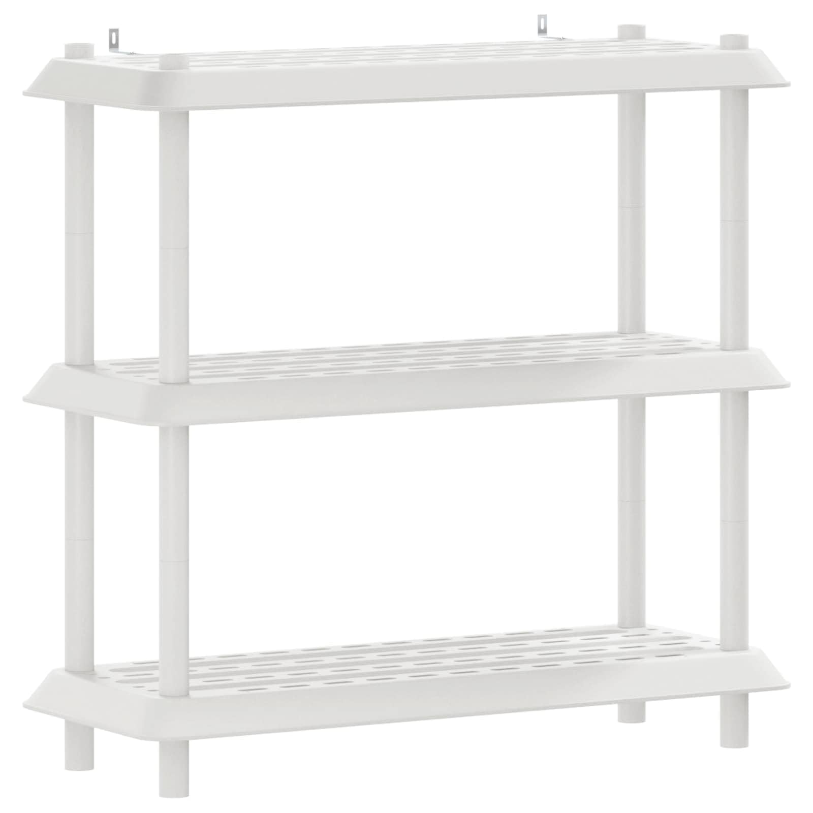 Regał 3-poziomowy 100 x 40 x 96 cm PP biały