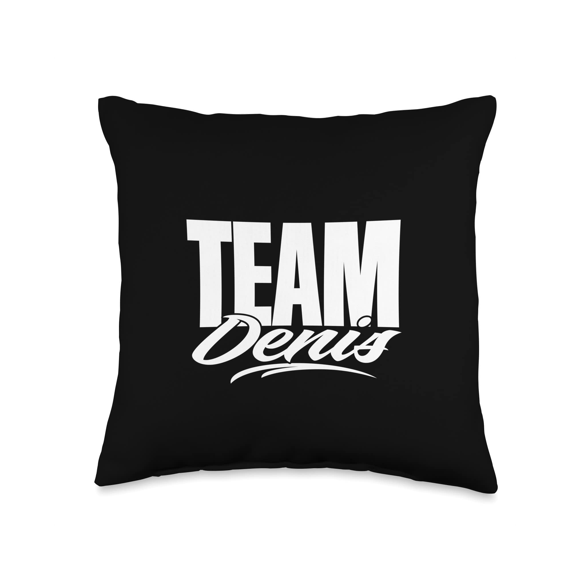 Team Name, Cheer for Denis Support Throw Pillow, 16x16, Multicolor