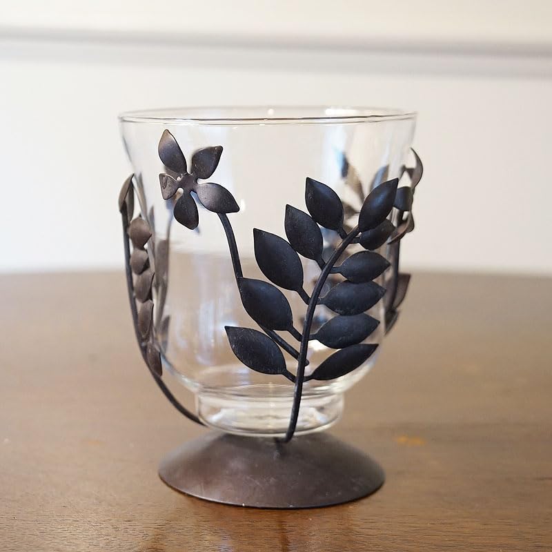 Amazon.co.jp: ブレイドベース S アイアン 花瓶 ブラック色 ガラス