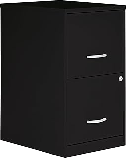 25 Black and Wood Office Decor Ideas That Boost Productivity 18 NuSparc 2 Drawer Locking Filing Cabinet | Pre-Assembled Steel Constructi...