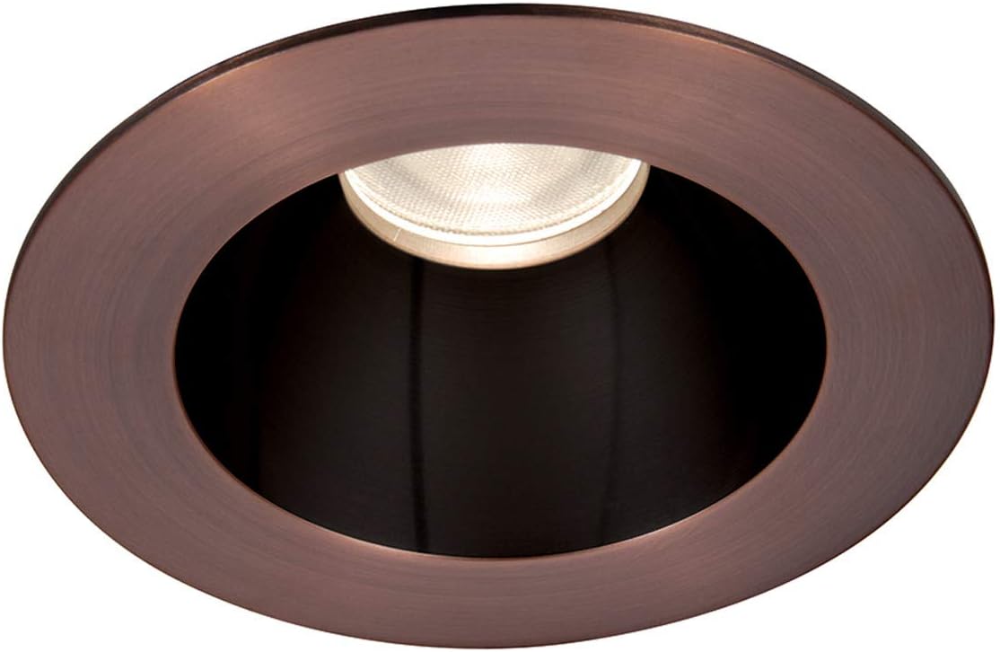 WAC Lighting HR3LEDT118PS927BCB Tesla Pro 3.5" LED Round Open Reflector Trim with Light Engine 2700K Narrow Beam 90CRI, Black/Copper Bronze